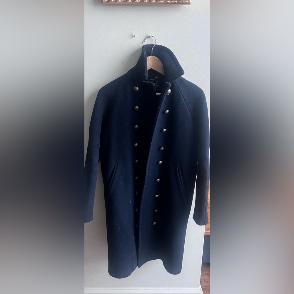 All Saints Midnight Blue Pea Coat